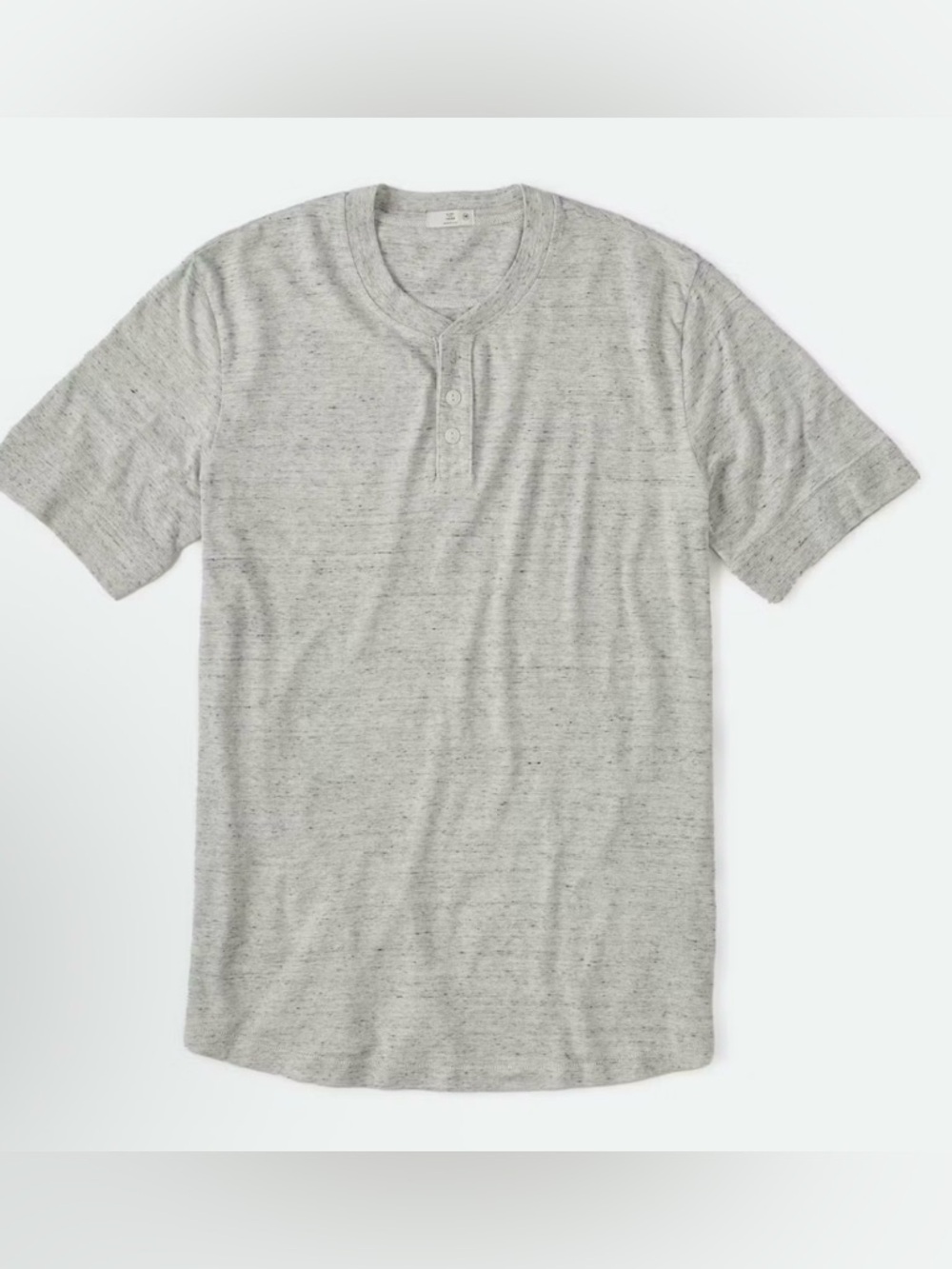 Billy Reid Huckberry Slub Tuck Henley Men Medium cotton modal cream grey relaxed
